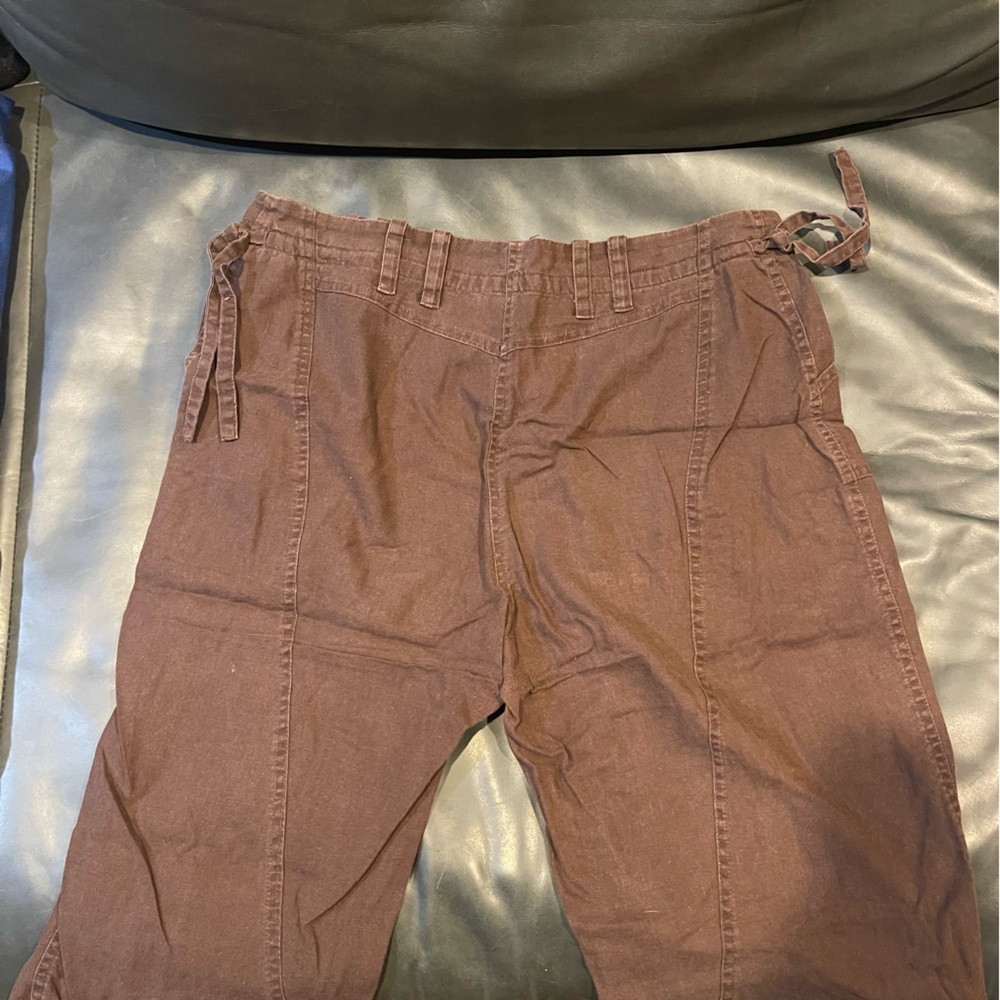 Unique Spectrum Brown Utility Drawstring Capris - image 2